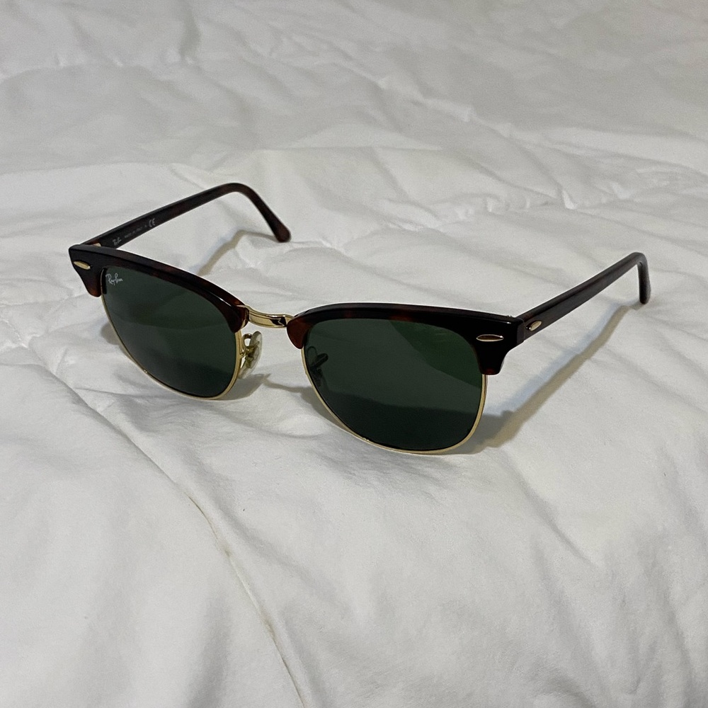 Ray Ban Clubmaster Brown Tortoise Gold Sunglasses